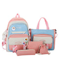 108  Large Capacity Five-Piece Student School Bag Fresh and Stylish Backpack Casual Backpack