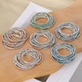 Personalized Exquisite Colorful Rhinestone Bracelet Multi-layer Stackable Elastic Crystal Glass Bangle for Women Fashion Jewelry