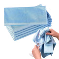 Oeko Tex Microfiber Glass Cleaning Cloth Lint Free Quickly Clean Window Glasses Windshields Mirrors and Stainless Steel Blue
