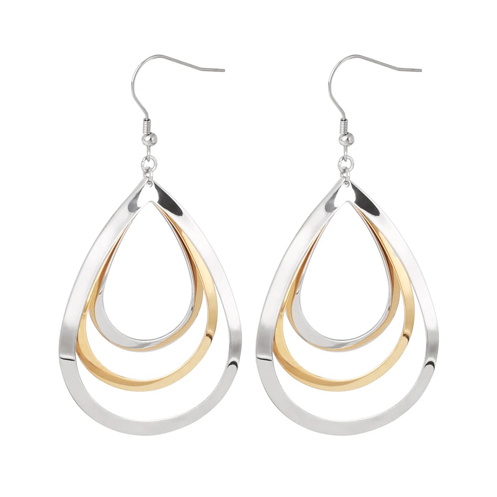 New Arrival Ear Piercing Jewelry Hypoallergenic Irregular Earring Hook Stainless Steel Designer Dangle Drop Earring for Women