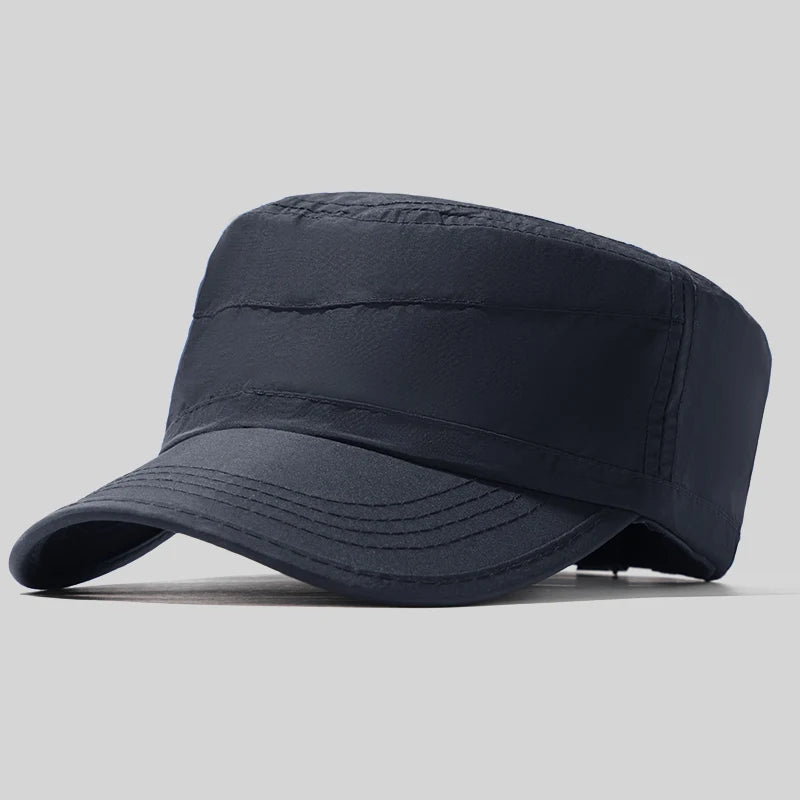 Custom Logo Baseball Sports Summer Sun Protection Anti-UV Quick Dry Flat Cap for Men