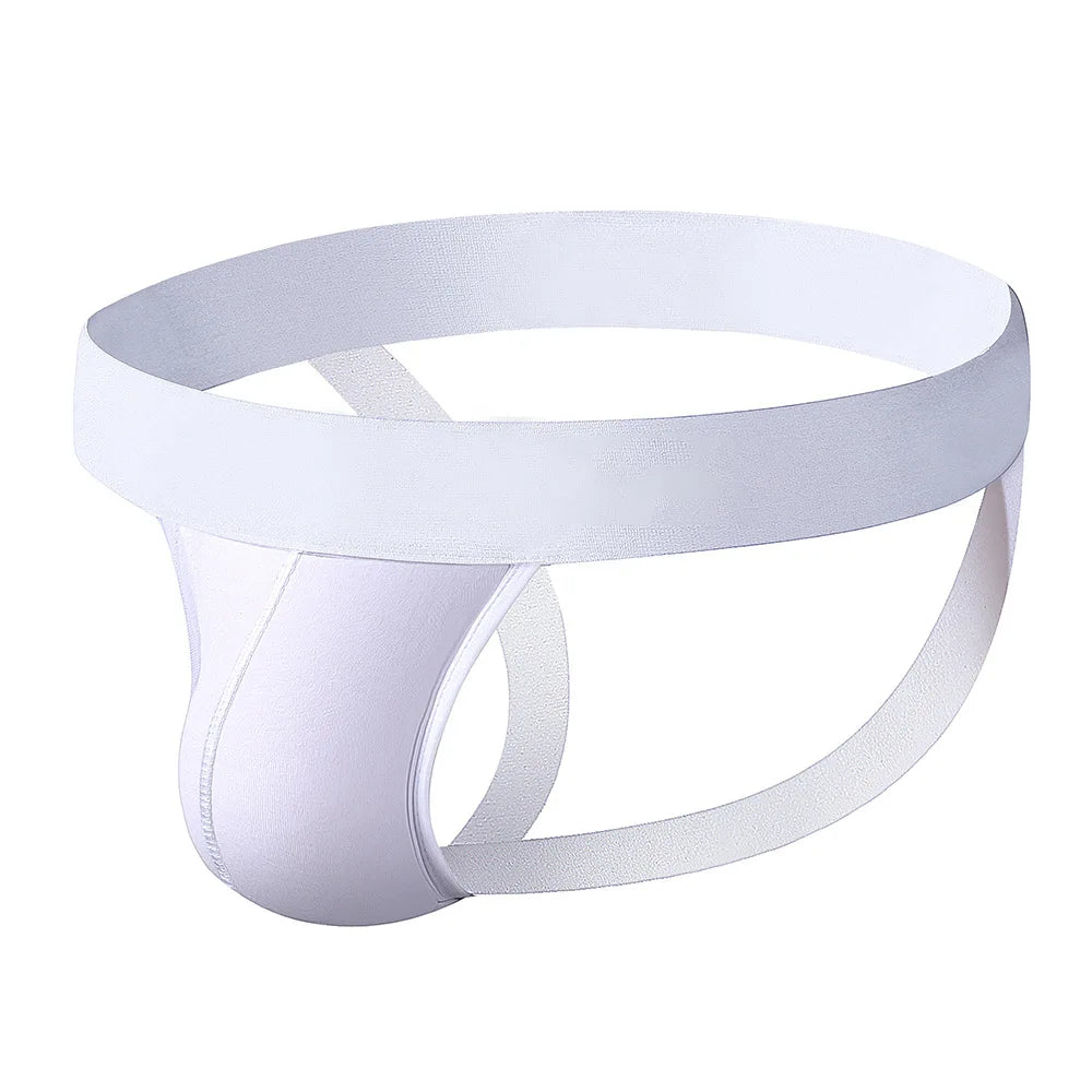 Men's Comfortable Cotton Jockstrap Briefs Boxers Custom Logo Free Breathable Knitted Mid-rise Waist Multiple Colors Available