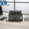 Original Factory Stab Proof Cut Resistant Business Waterproof Stylish Double Zipper Bag Zipper Wallet Carbon Fiber Money Wallet