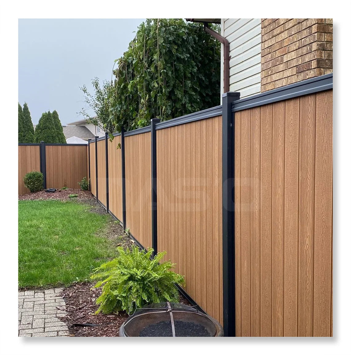 Factory Outlet DIY Eco-Friendly Rot Proof Garden Fence Panel WPC Aluminum Slat Waterproof HDPE for Certified Gate Decoration