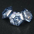 2022 Latest Factory Wholesale VVS Diamond Quality Blue Hexagonal Moissanite Loose Stones per Carat for Jewelry