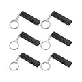 Premium Double Tube Survival Aluminum Alloy Whistle Set Emergency Outdoor Hiking Camping Gear with Lanyard Keychain