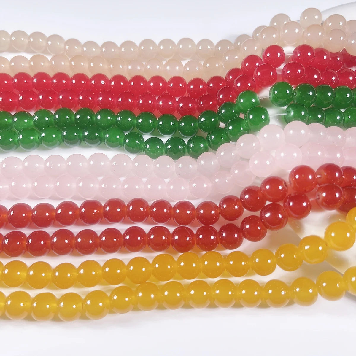Wholesale 10mm Round Milut Color Monochrome Glass Beads Scattered Effect DIY Handmade Jewelry-Crystal Lampwork Pendant Necklace