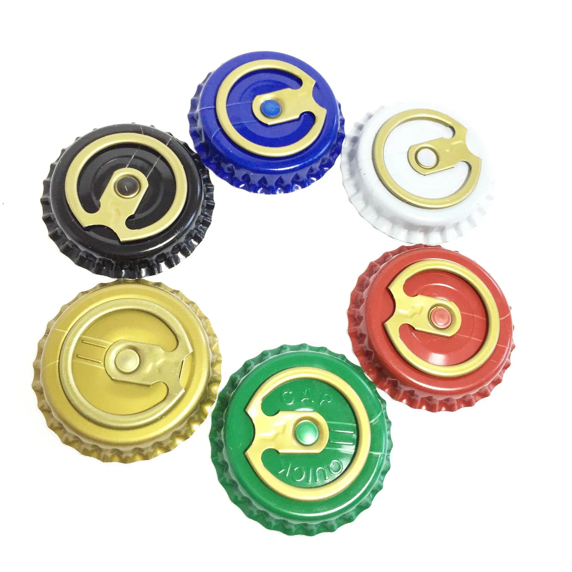 26mm  Ring Pull Cap Metal Beer Crown Cap for Beer/Soda/Water Bottles
