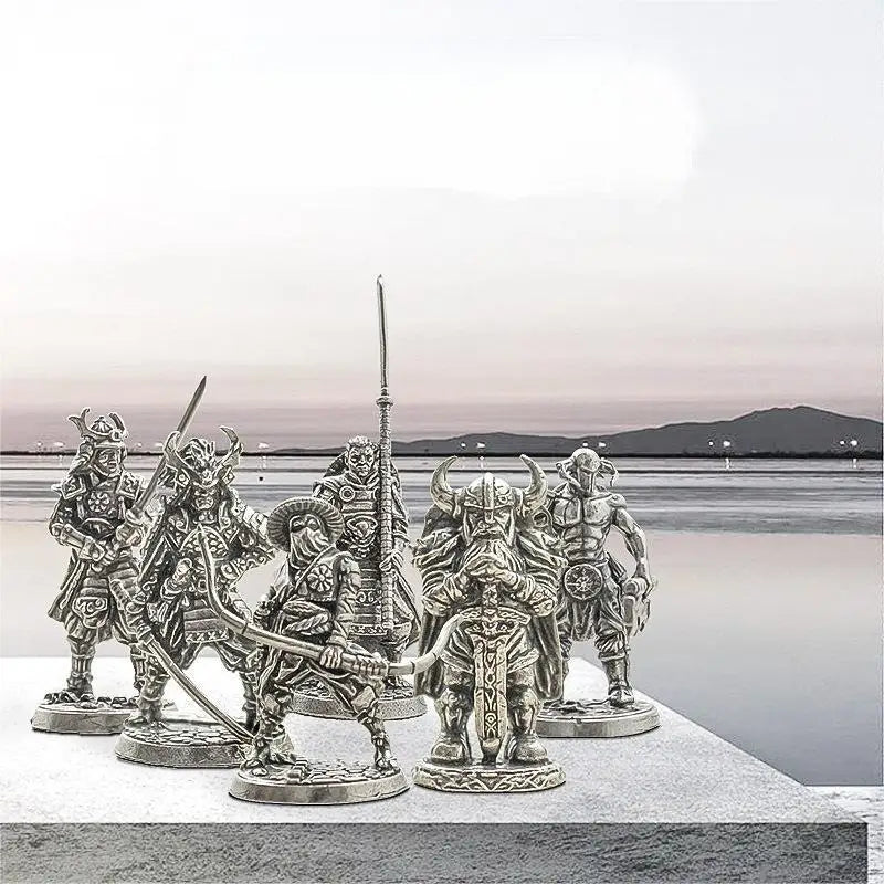 Japanese Bakufu Samurai Metal Figurine OM05 Ancient Bushido Warrior Sculpture Garage Kit Tabletop Gaming Piece Office Decor Gift