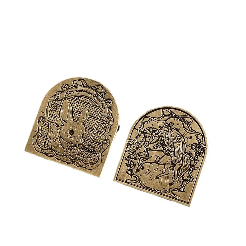 1pcs/in Star and Mori Night Metal Clip Long Tail  European Retro Handbook Clip Ticket Clip Stationery