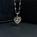 Wholesale Fine Jewelry Dainty 925 Sterling Silver CZ Diamond Heart Pendant Necklace for Women