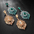Statement Diamond Water Drop Dangle Earrings Women Glass Rhinestone Geometric Earrings Bridal Jewelry