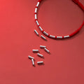 2MM Length 925 Sterling Silver Short Tube DIY Pipe Spacer Bead for Rope Bracelet Making