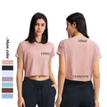Xsunwing Women T-shirts Athleisure O Neck Custom tank Top Short Sleeve Fitness Gym Yoga Wearing Sports Ladies Blouse&Tops WDQ071