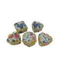 Ceramic Container 10ML Empty Flower Pattern Makeup Blusher Cosmetic Cream Refillable Retro Boutique Lipstick Packaging Box
