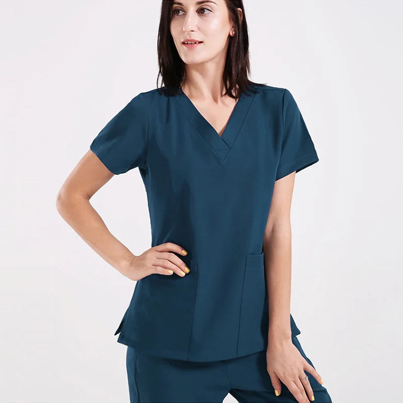42021 Wholesale Stretch Scrubs Hospital Uniform Medical Sets Custom Designs Nurse Uniforms Medical Scrubs Uniforms Sets