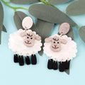 Creative Designer New Colorful Lamb Earrings Sweet Girls Cute Animal Jewelry Accessories Sheep Acrylic Drop Earrings for Women
