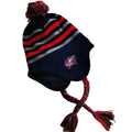 Good Quality 100% Acrylic Fashion Beanie With Pom Pom Sport Knitted Hat Custom Winter Knitted Beanie Kids Double Flap Ear Cap