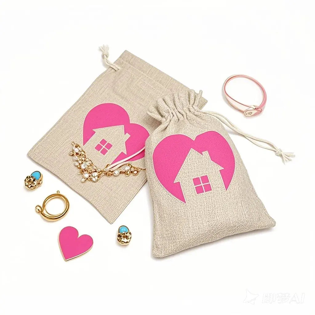 Promotional Eco-friendly Custom logo Linen Drawstring Pouch Burlap Bag for Gift Jewelry Storage