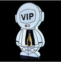 Nightclub Customized Robot Shape Oem Illuminated Bottle Holder Stand Led Bottle Display Presenter