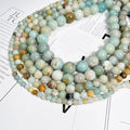 Wholesale 6mm 8mm 10mm Stone Beads Natural Gemstone Round Loose Multicolor Amazonite Beads for Necklaces Bracelets Making