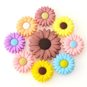 New Handmade Colorful Accessories Loose Charms Small Daisy Silicone Diy Beads for Diy Jewelry Making