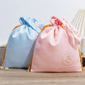 Custom Logo Printing Shiny Satin Dust Gift HandBag Drawstring Bag Hair Gift Packing Silk Pouch