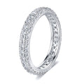 Wholesale Price Wedding Rings 925 Sterling Silver Full Diamond Eternity Engagement & Wedding Ring for Woman