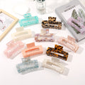 2022 13cm New Colorful Floral Printing Acetic Acid Hair Claws Clip for Women