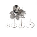Wholesale 304 Stainless Steel Connectors Earrings Stud Plain Pins for DIY Jewelry Accessory Components Findings