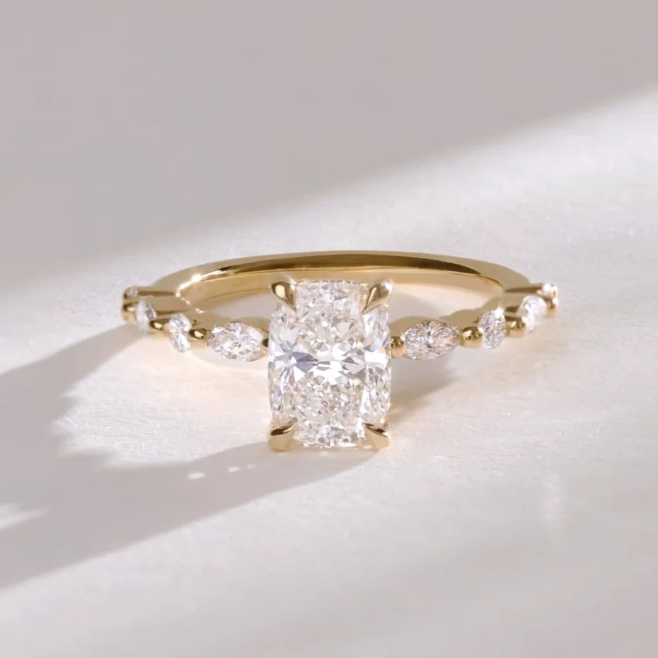 10k Solid Gold Jewelry 1ct Oval Cut Lab Diamond Ring Hpht Cvd Loose Lab Grown Diamond Engagement Wedding Rings