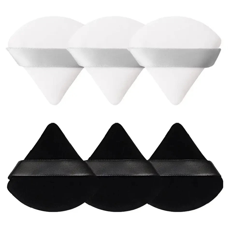 Amazohot Selling 10 Pieces Pure Powder Puff Face Triangle Soft Makeup Powder Puff