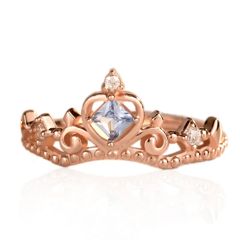 Wholesale S925 Sterling Silver Ring Female Ins Personality Zircon Index Finger Ring Fashion Retro Crown Ring Gift