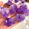 Amethyst Teeth Raw Stone Healing Crystal Rough Stone Amethyst Flower for Jewelry Making Amethyst Cluster for Decoration