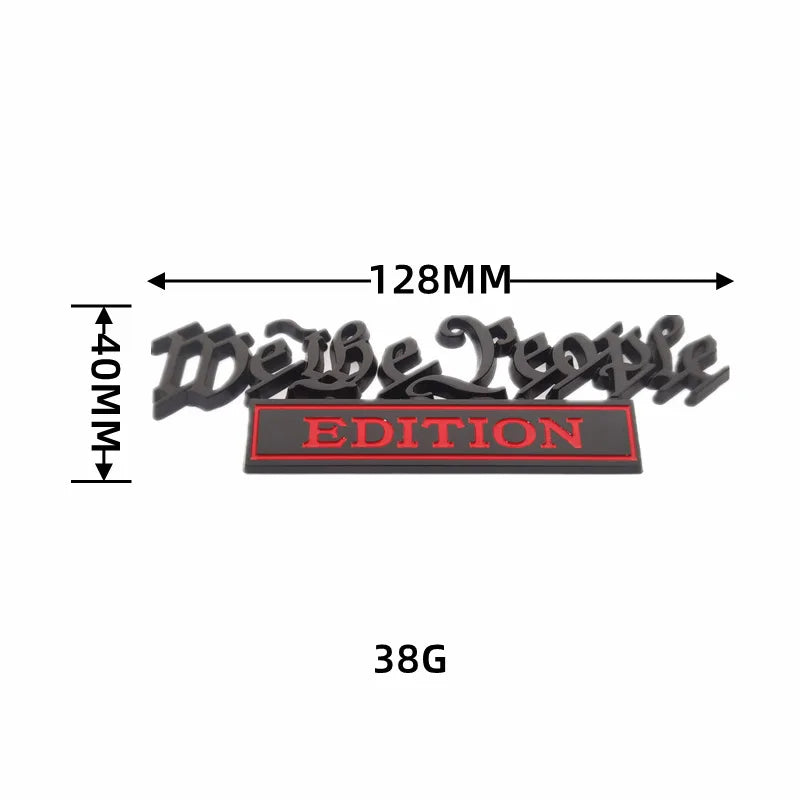 We the People Metal Car Sticker EDITION Car Body Sticker Tail Label Cross Border Hot Car Modification Mark