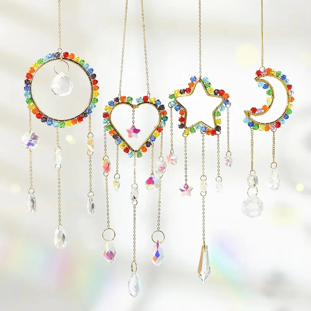 Wholesale K9 Crystal Sun Catcher Crystal Sun Catchers Moon and Star Wall Hanging Suncatcher