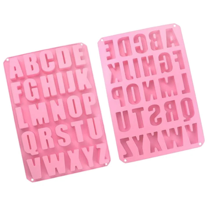 D-0029 Factory direct selling DIY handmade soap mold silicone cookie mould 26 capital letters chocolate mold