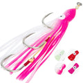 TEASER HK034 Kevlar-Fiber Line Glow UV Deep Sea Fishing 5/0 7/0 Fishing Hook  8062 Squid Skirt Lure Hook