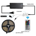 SX Remote Control Strip RGB Flexible SMD 5050 5m 60leds/m IP65 Waterproof 12V DC for 44Key Remote Dimmable Light Strings