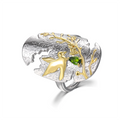 C7942 Abiding Fine Jewelry Cheap Bird Collection Designs Custom Cheap 925 Sterling Silver Natural Chrome Diopside Ring