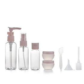 Silicone Travel Bottles Set With Face Scrubber Travel Toiletry Bottle Pack Travel Set Kit