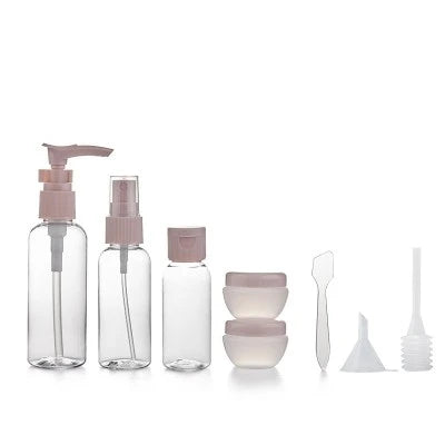 Silicone Travel Bottles Set With Face Scrubber Travel Toiletry Bottle Pack Travel Set Kit