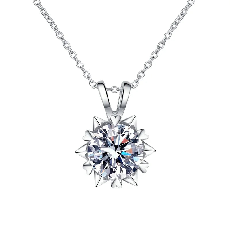 Heart Engagement Wedding Gifts Jewelry 925 Sterling Silver Cultured Diamond Fine Luxury 1ct Moissanite Fashion Pendant