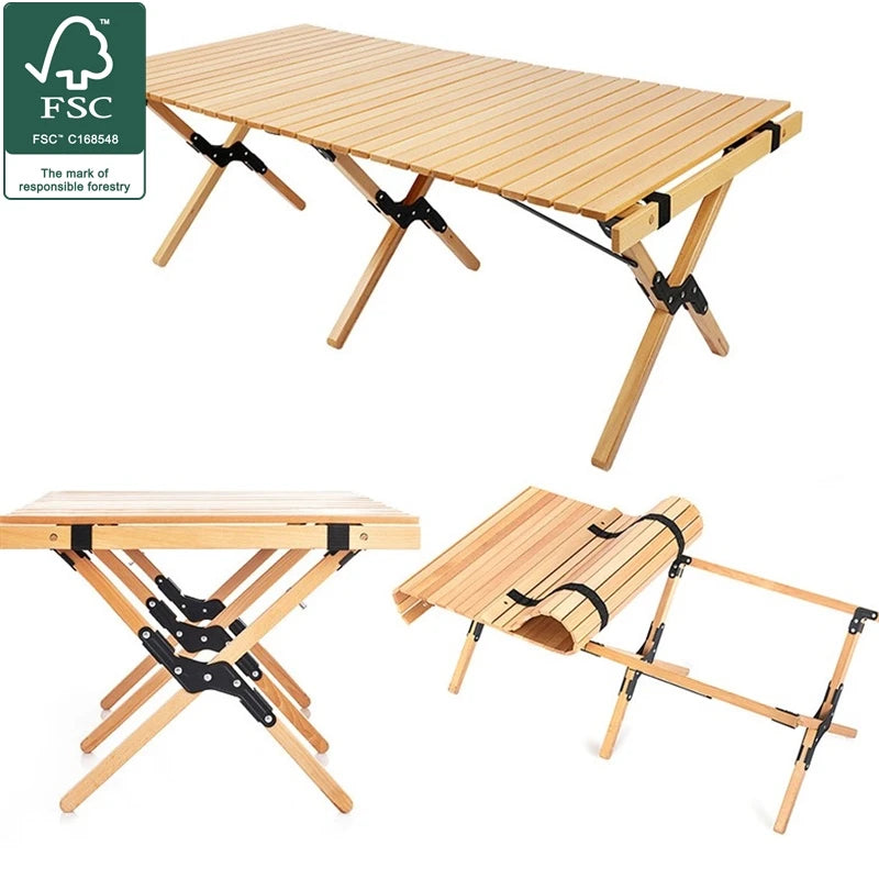 JADE Hot Sales Camping Folding Wood Table Portable Foldable Outdoor Picnic Table Outdoor Camping Folding Table