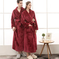 Microfiber Velour Fleece Women Large Luxury Bathrobe Quick Dry Wearable Warm Winter Customizable for Hotel Home Couple Bath Robe