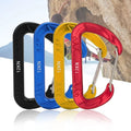 12kn Outdoor Camping Aluminum Hammock Carabiner Key Chain with Carabiner Hook Clip
