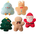 Songshan Toys Wholesale Soft Plushie Decoration Custom Stuffed Christmas Tree Gingerbread Man Plush Santa Cushion Pillows Cover