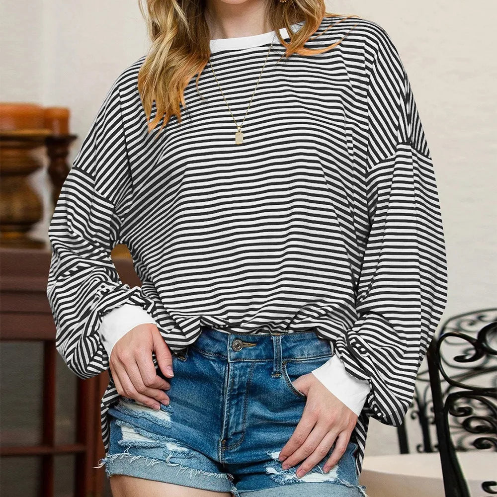2024 Autumn Women's Bloomes & Shirts Long-Sleeved T-Shirt With Round Neck Hoodie Sustainable Breathable Logo on Front Back