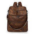 New Wholesale Vintage College Student Rucksack 2025 Spring New Arrival Trendy Fashion Classy British PU Leather Anti-Theft