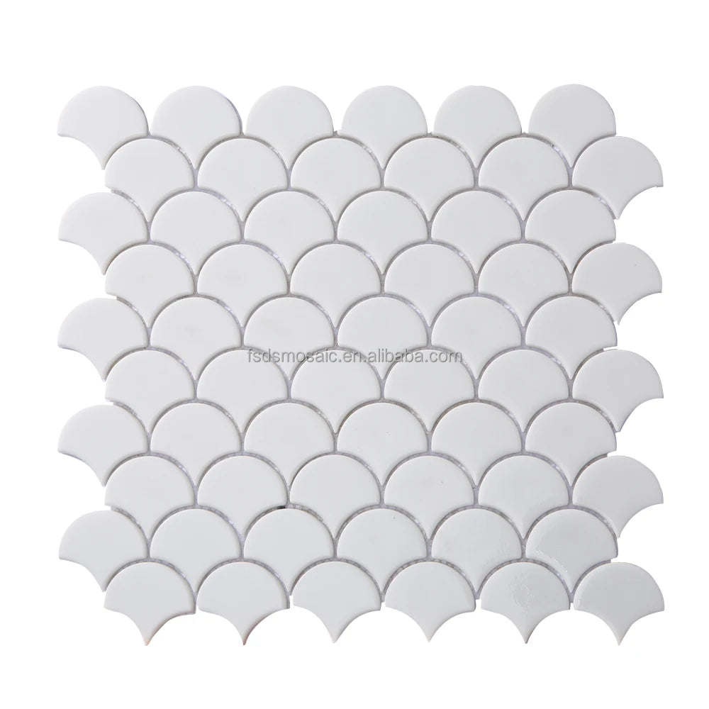 Homemade Coffee Table Mosaics Full Body Fan Shape Glass Mosaics